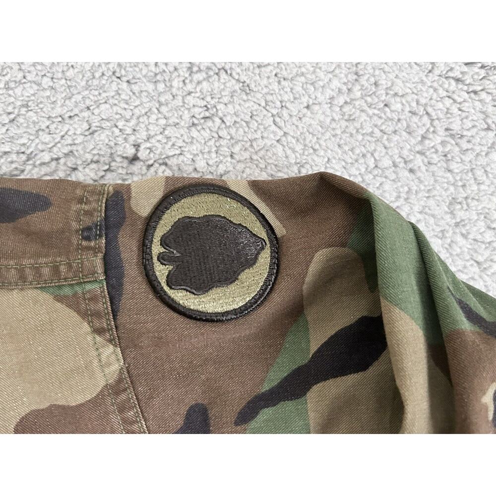 US Military Jacket Men Medium Coat Camo Woodland Hot Weather BDU Patches - Picture 8 of 14
